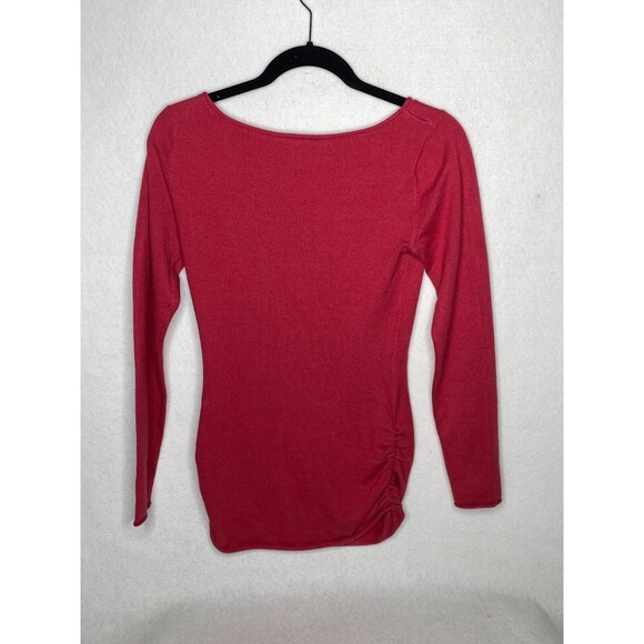 Boston Proper Womens Lightweight Red Cashmere Blend Size S Sweater Holiday Fall - Picture 5 of 6